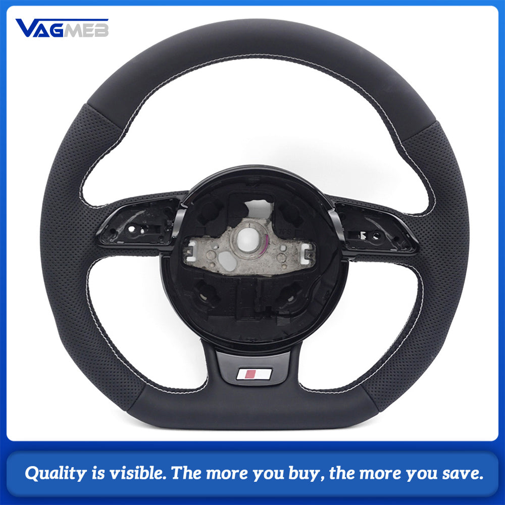 Sports style steering wheel for Audi A3 8V A4 B8 A5 S3 S4 RS3 RS4 Perforated leather steering wheel