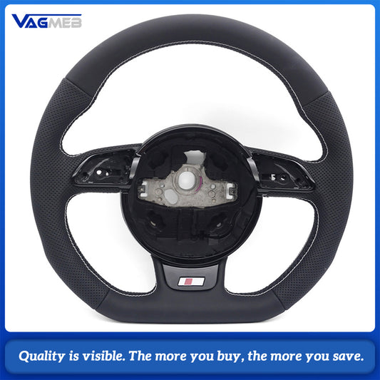 Sports style steering wheel for Audi A3 8V A4 B8 A5 S3 S4 RS3 RS4 Perforated leather steering wheel
