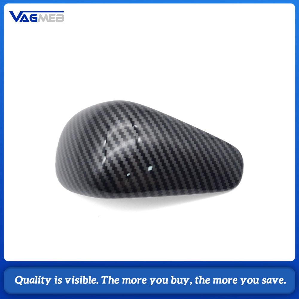 Car Gear Shift Knob Head Cover Sticker Interior Car Styling Accessories ABS Carbon Fiber Black New for Audi A6 A7