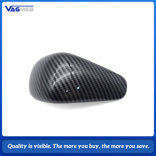 Car Gear Shift Knob Head Cover Sticker Interior Car Styling Accessories ABS Carbon Fiber Black New for Audi A6 A7