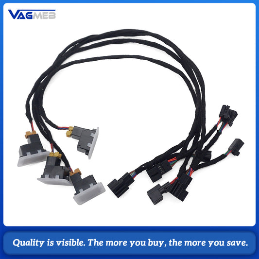 4Pcs Door Storage Box Ambient LED Light Kit For Audi A3 8Y 2021‑2024 Car Interior Door Pocket Atmosphere Retrofit Lamp