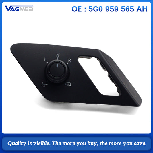 Rearview Adjustment Control Switch Button Knob For VW Golf 5G0 959 565 AH