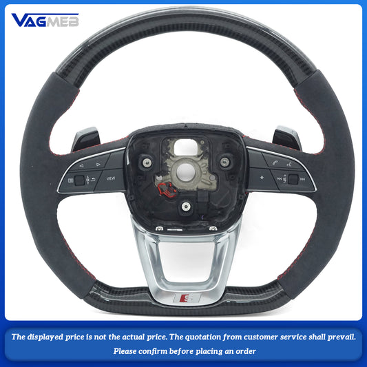For Audi Q5 FY Q7 4M Q8 custom carbon fiber flat bottomed sports car steering wheel