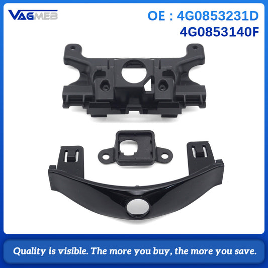 Car Front Grille Camera Bracket Fit For Audi A6L, OEM 4G0853231D & 4G0853140F, Front View Parking Assist Camera Mount Support Holder
