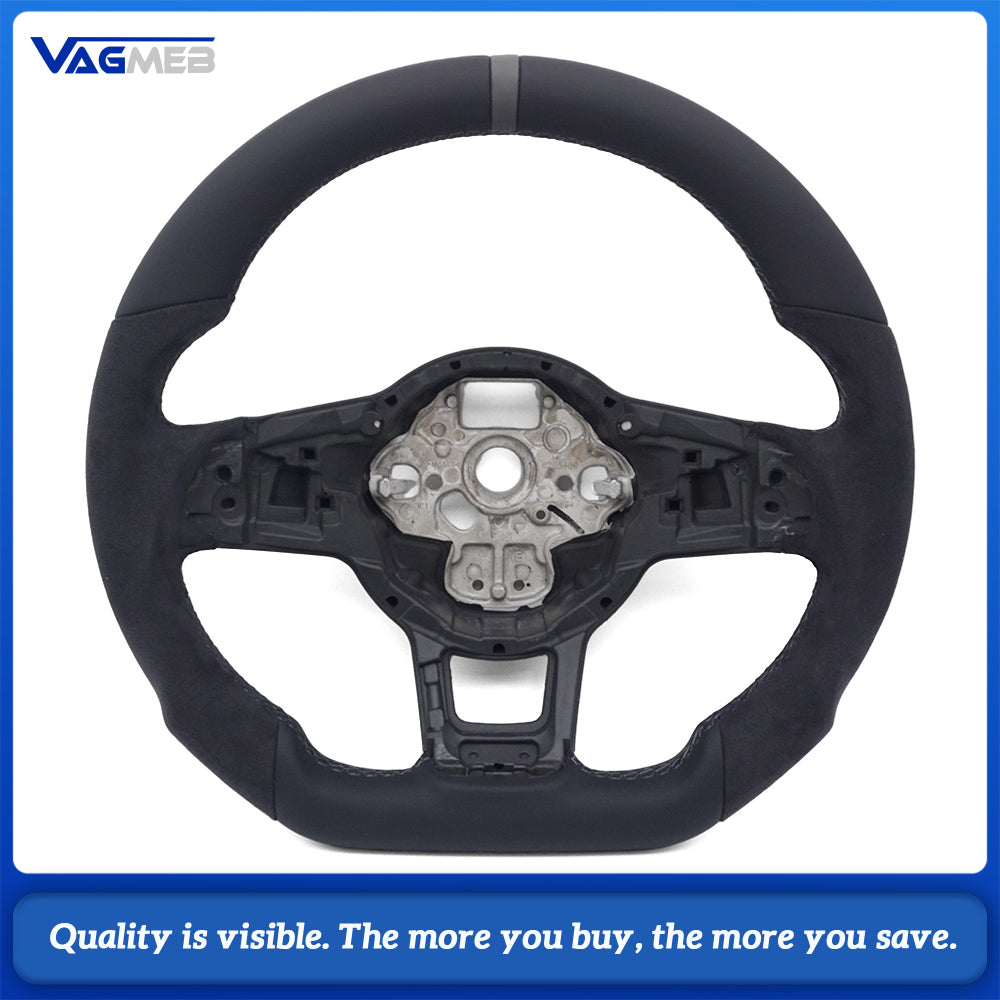 Suede leather perforated material steering whee core for VW Golf MK7 7.5 Polo Tiguan MK2 Passat B8