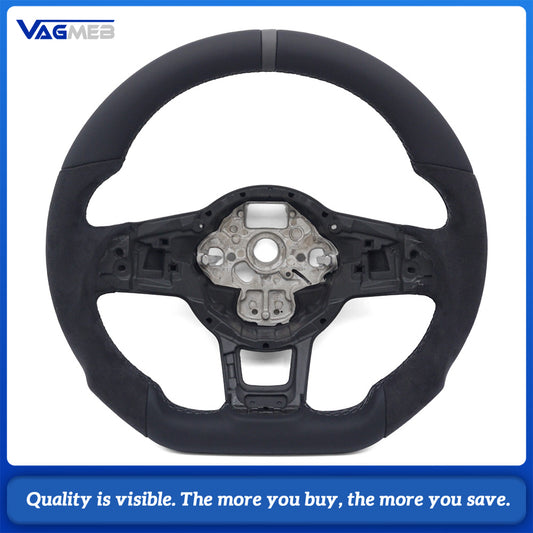Suede leather perforated material steering whee core for VW Golf MK7 7.5 Polo Tiguan MK2 Passat B8