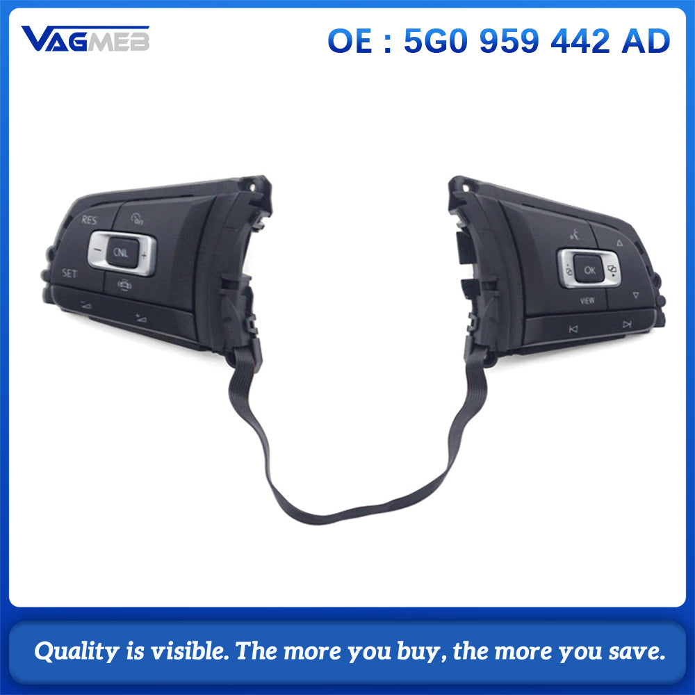 Original 5G0 959 442 AD ACC Rline Steering Wheel Control Button For VW