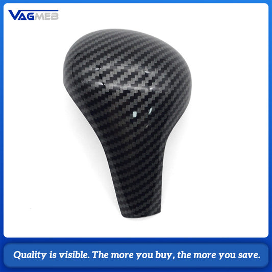 Gear Shift Handle cover Carbon Fiber ABS Gear Shift Knob Handle Lever Cover for Audi A4LA5A6LS6Q5