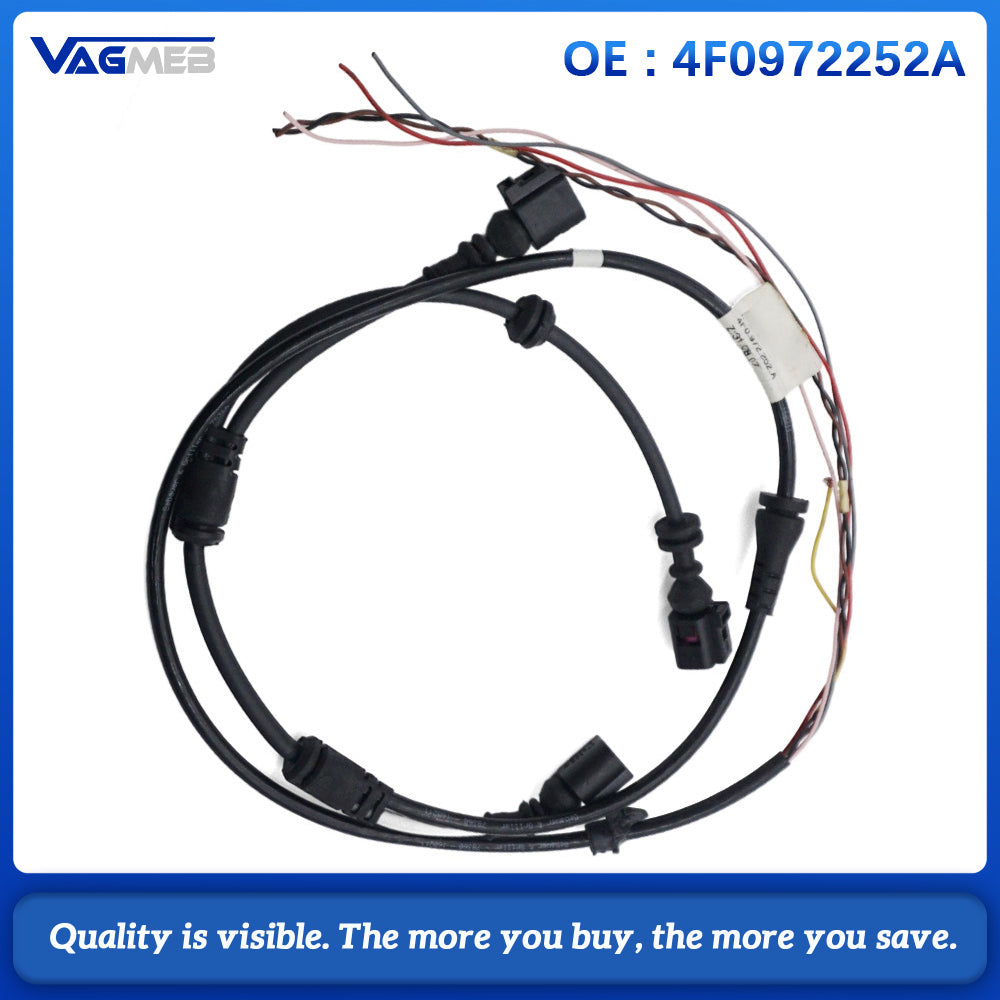 For Audi A6 ABS Wheel Speed Sensor Wiring Harness 4F0972252A Replacement Cable