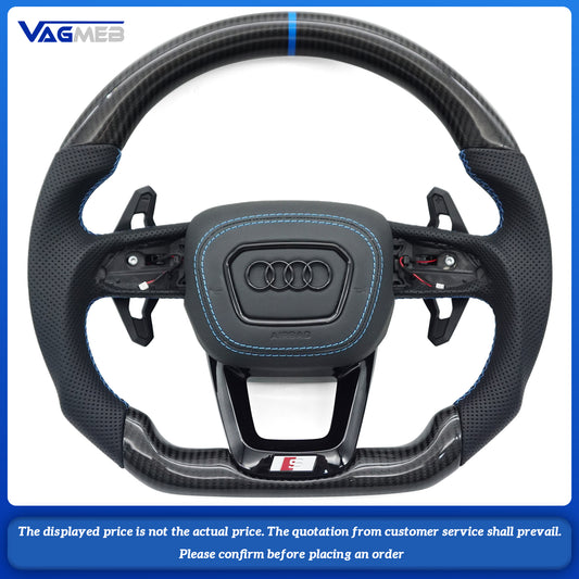 Carbon Fiber Steering Wheel for Audi Q3 Q5 Q7 Q8 Q5L Q7L RSQ7 QSQ5 RSQ8 RSQ3 SQ5 S3 S4 S5 S6 S7 S8 A3 A4 A6 A5 A7 Steering Wheel