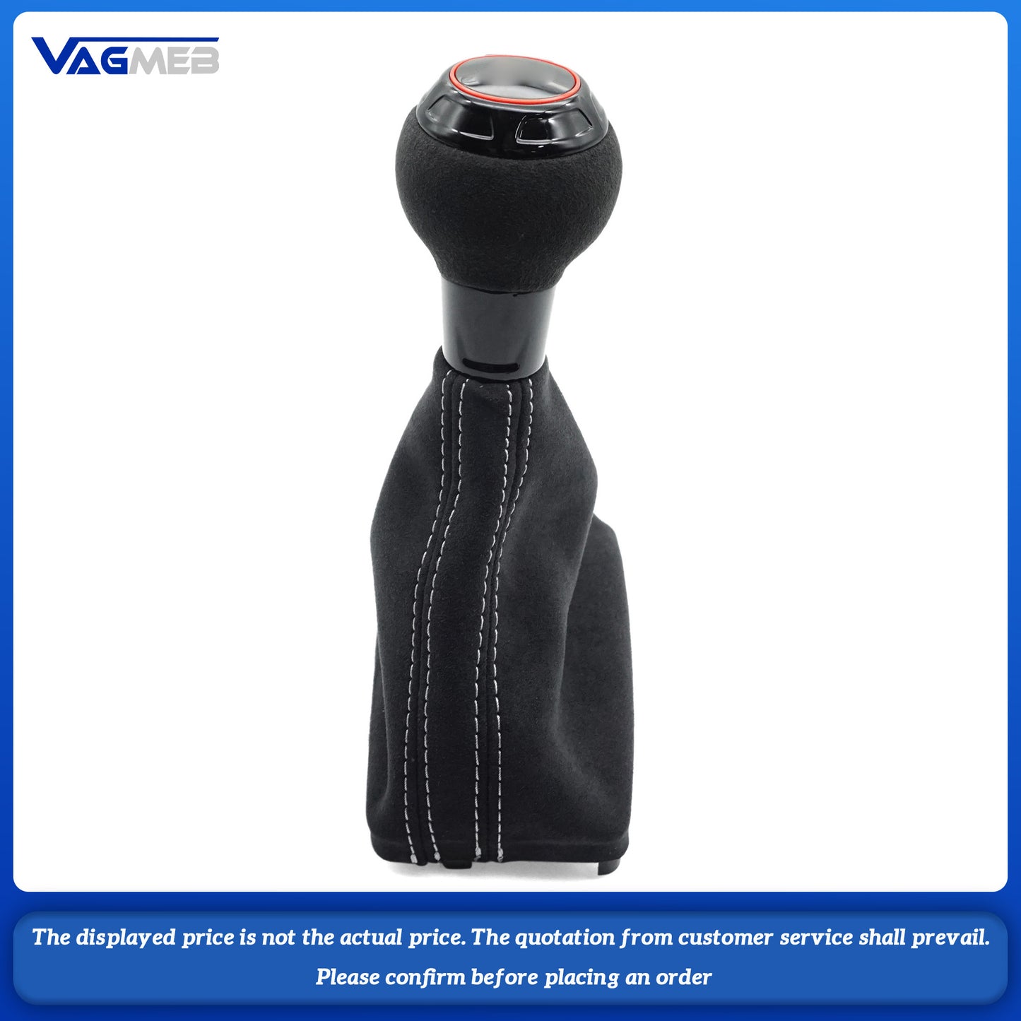 For Audi A6C7 Gear Shift Knob with PU Leather Gaiter Boot Cover