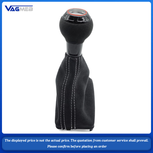 For Audi A6C7 Gear Shift Knob with PU Leather Gaiter Boot Cover