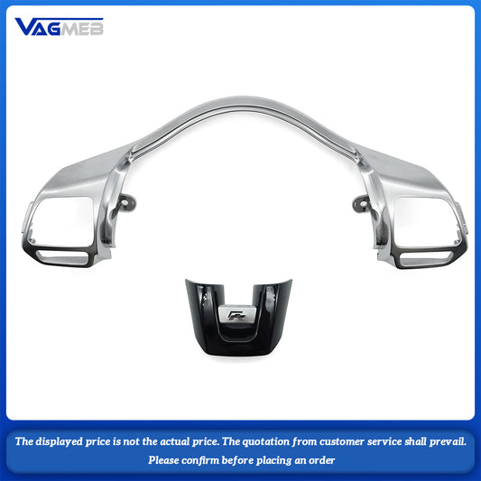 Steering wheel button frame and logo for Vw Golf 6 GTI GTD R 2009-2013 Polo GTI Tiguan Passat R-Line