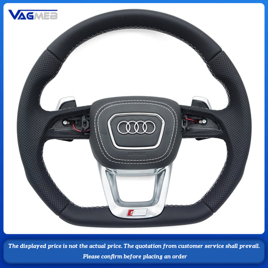 For Audi Sline LOGO Q3 F3, semi-perforated steering wheel without buttons and with paddles
