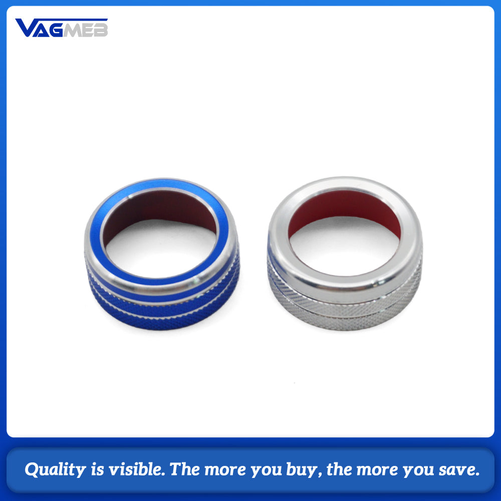 Car Rearview Mirror Adjustment Knob Decoration Ring Metal Trim Cover For VW Volkswagen Golf Mk7 Polo 2015-2019 Switch T Interior