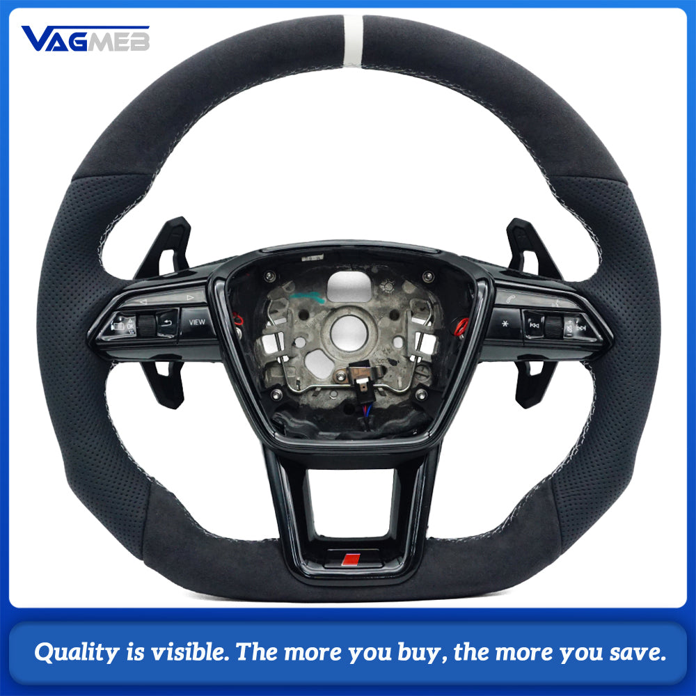 Blackened steering wheel suitable for Audi A6 C8 A7 steering wheel