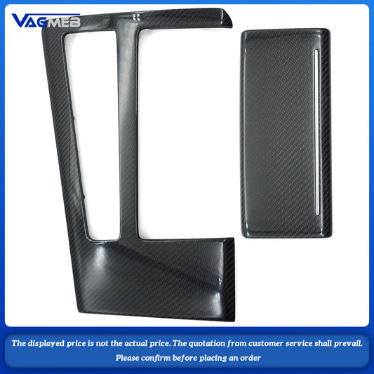 For Audi A6C8 A7 Central aisle cup holder carbon fiber trim plate