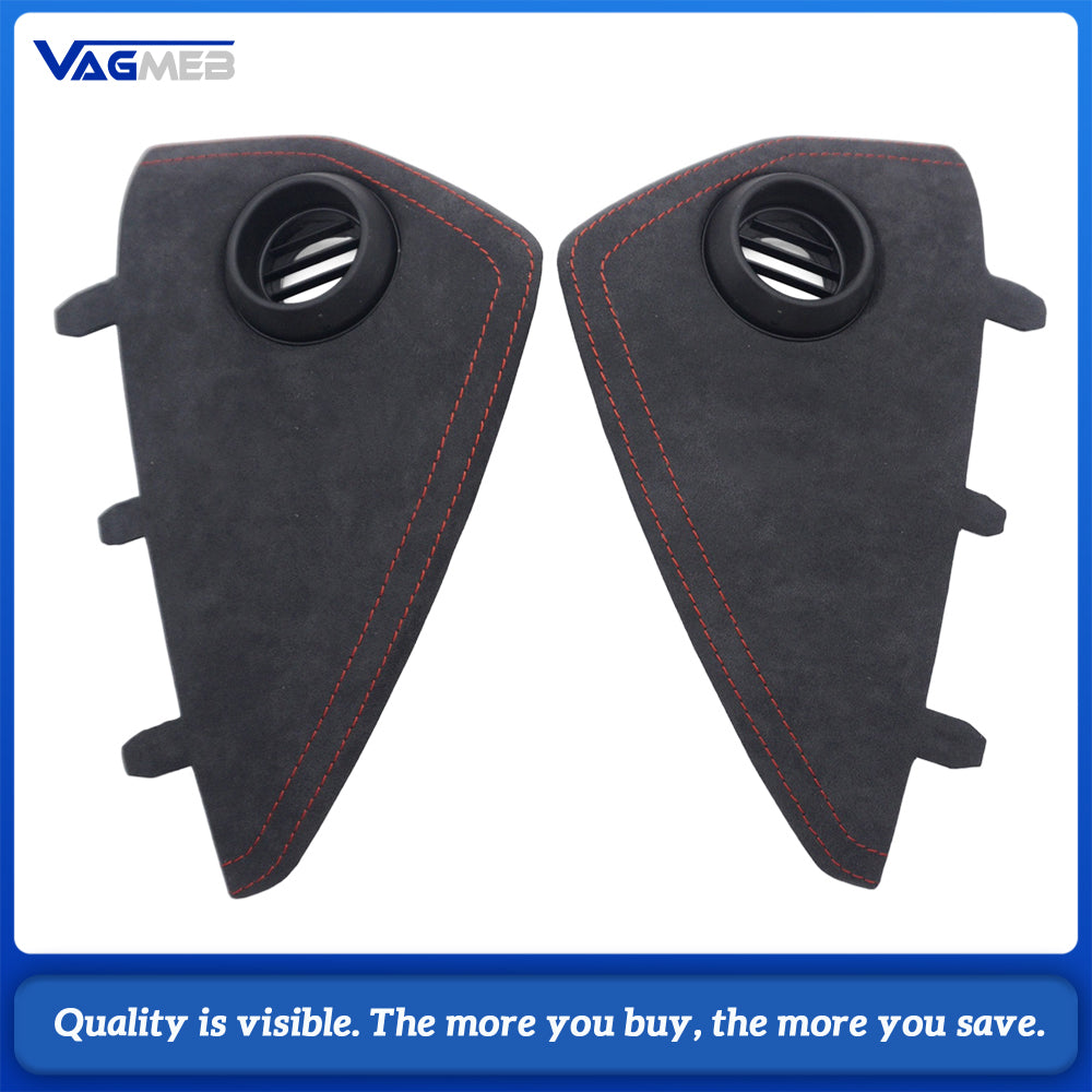 Car Instrument Panel Trim Cover RS3 Logo Suede Red Stitching Interior Decorative Panel For Audi A3 8Y