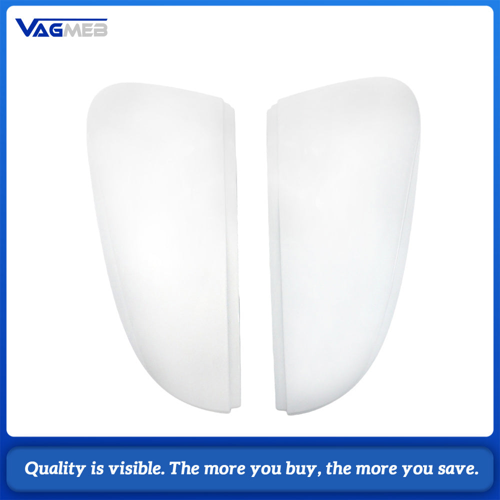 Pair White Side Mirror Cover Cap OE 56G857537/538, Left & Right Rearview Mirror Housing Shell Fit for Skoda Kodiaq, Painted White Replacement Mirror Caps