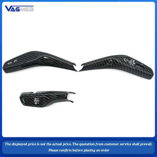 Center control interior modification wiper lever steering rod patch carbon fiber texture decoration For Audi A6 C8 A7