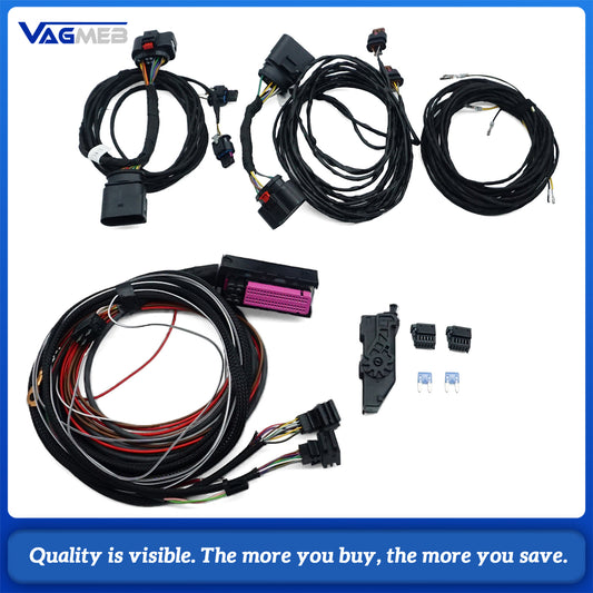 For Audi A6 C8 8 liters of 12-pin wiring harnessUpgrade Wiring Harness with 360° Surround View Camera