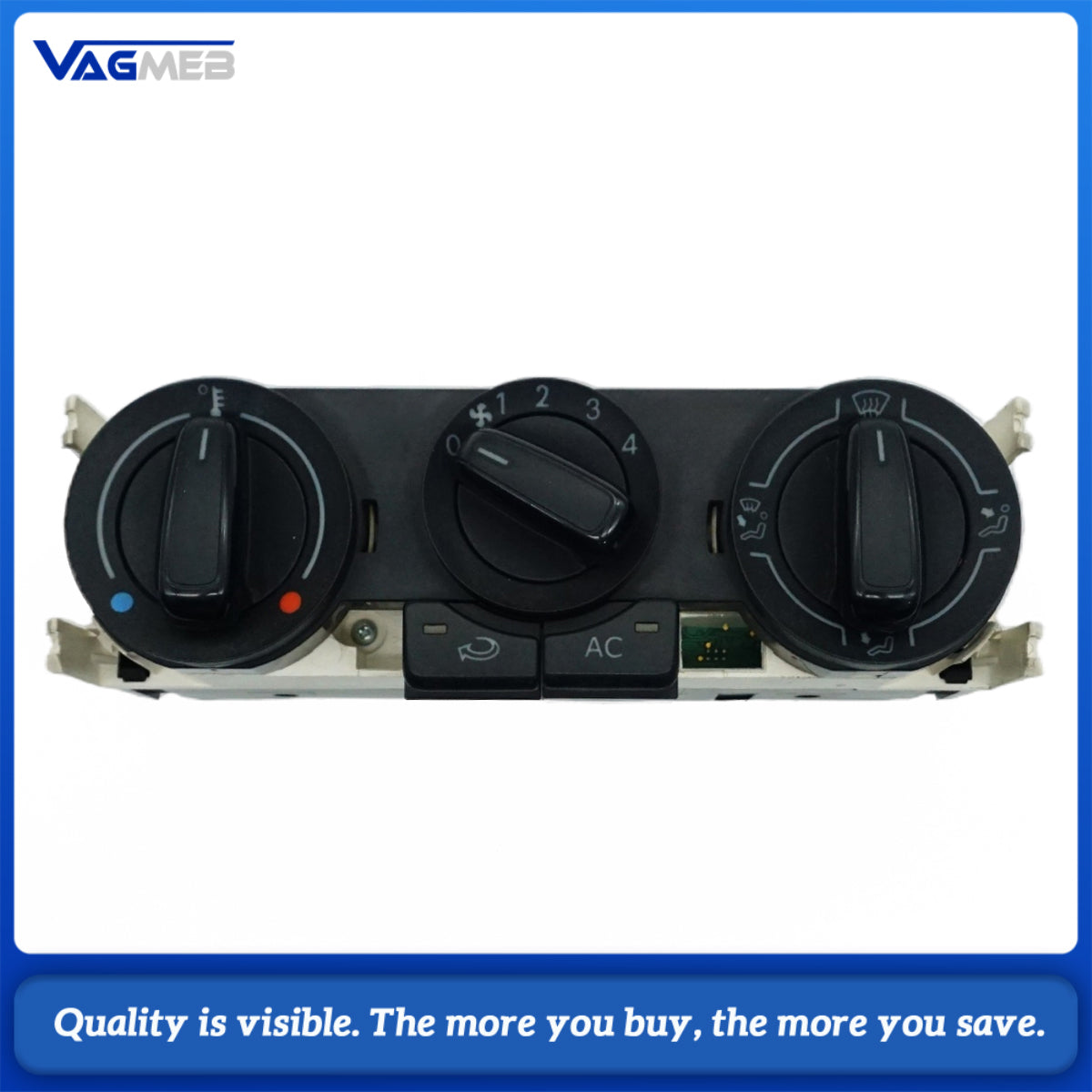 Manual Fresh Air Conditioning Heater Climate Control Panel Knob Switch For VW Polo 6R0 820 045K