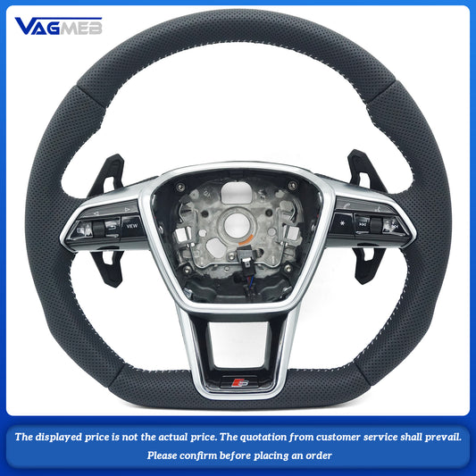 multifunctional flat bottomed sports steering wheel  For Audi A6 C8