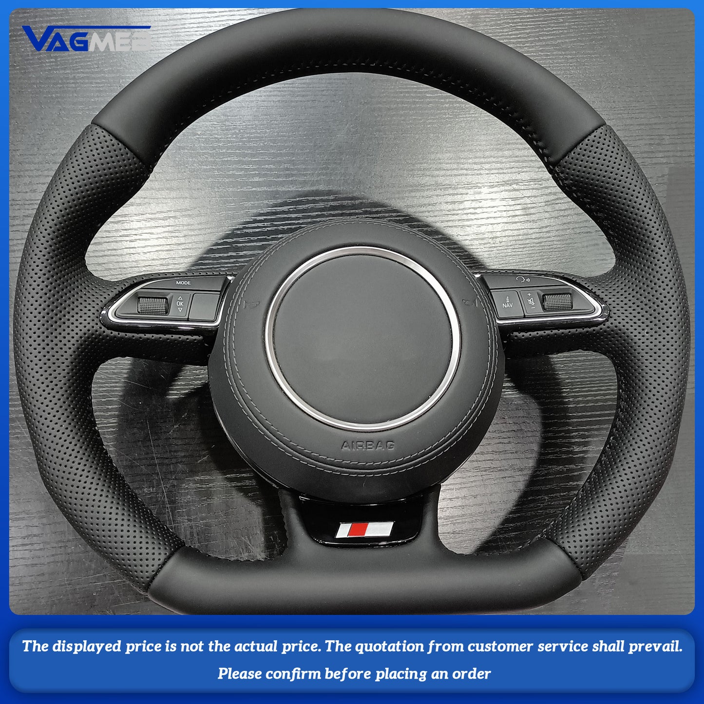 For Audi A4B8 leather flat motion model of the steering wheel
