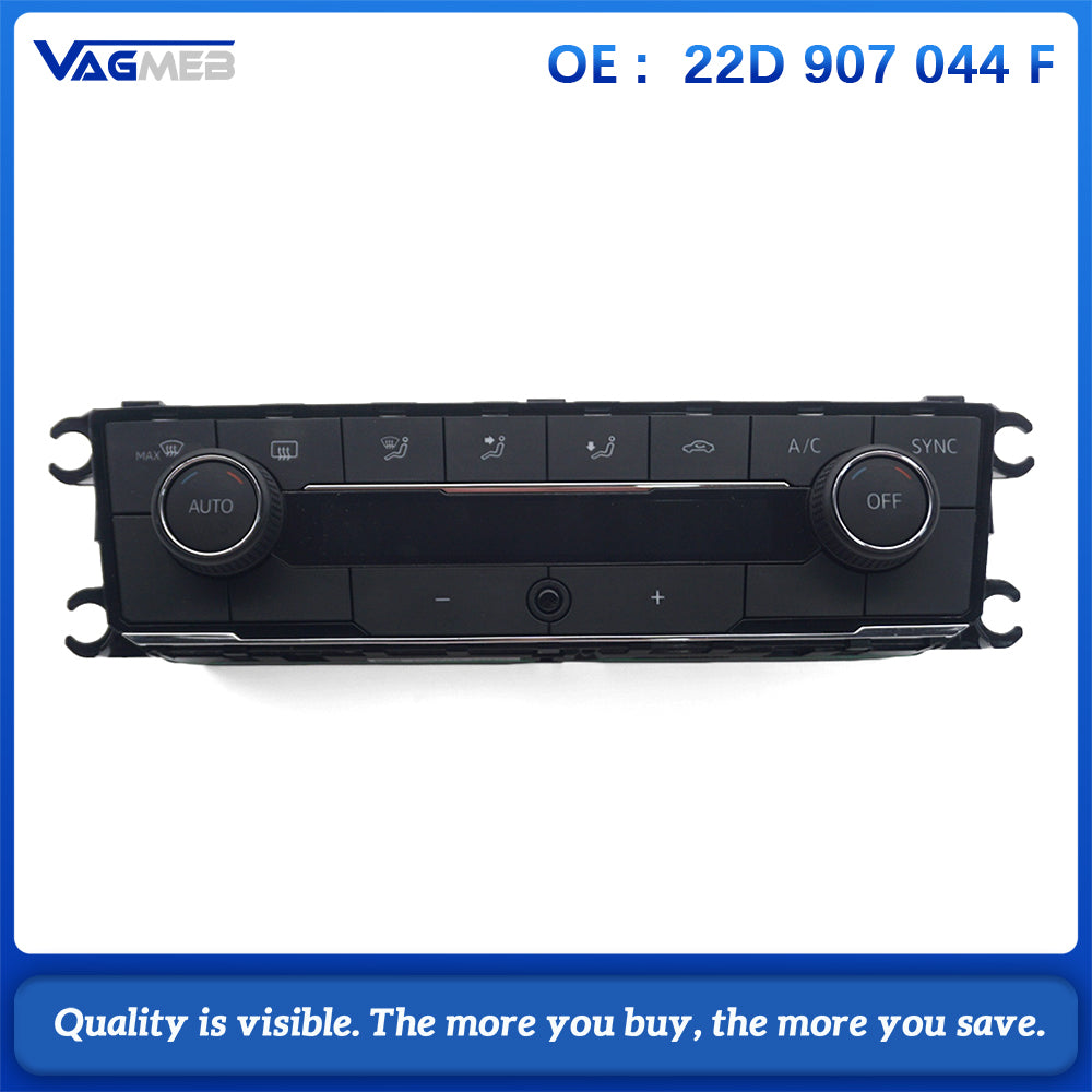 22G 907 044 F Auto Climate Control Panel for VW Polo MK6 Plus w/ Seat Heating Dual Zone AC Button Touch Air Conditioning Switch