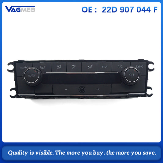 22G 907 044 F Auto Climate Control Panel for VW Polo MK6 Plus w/ Seat Heating Dual Zone AC Button Touch Air Conditioning Switch