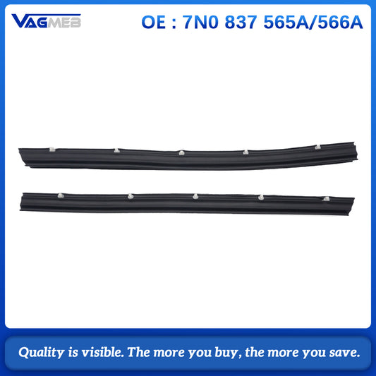 1 Pair Front Door Weatherstrip Seal for VW Transporter T5 2003-2015, Door Rubber Seal Strip 7N0837565A 7N0837566A, Left & Right Replacement Gasket