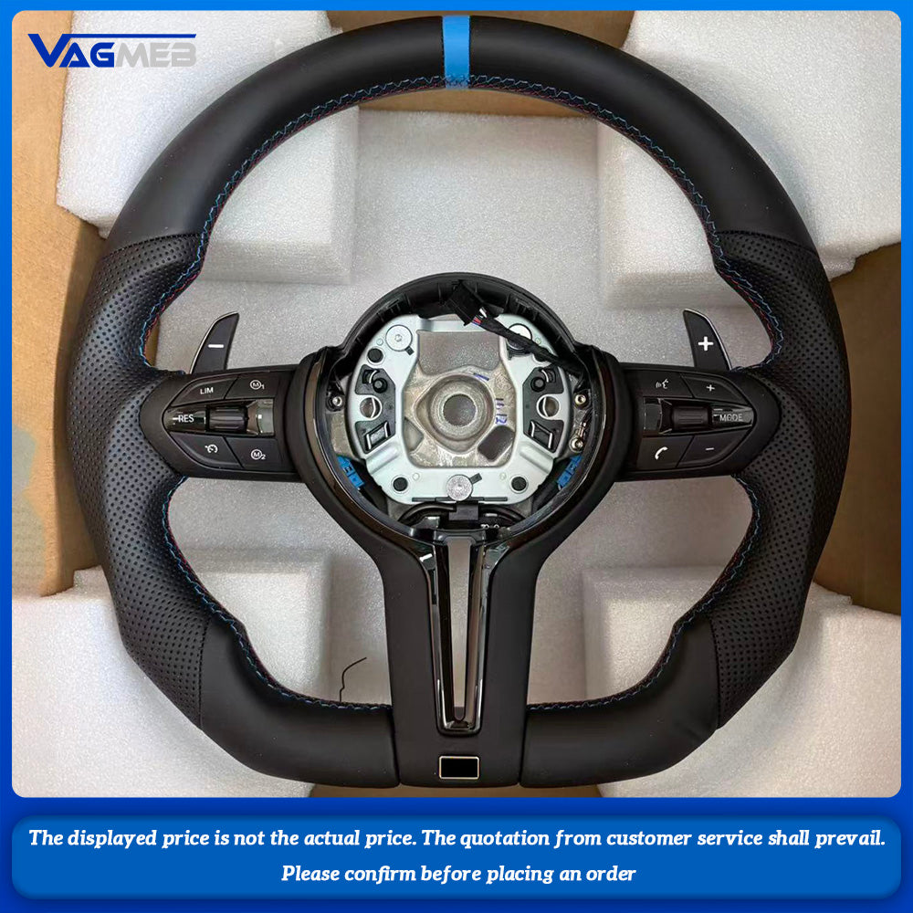 Flat Bottom M Sport Steering Wheel for BMW F01 F06 F10 F11 F12 F20 F21 F22 F25 F26 F30 F31 F32 F33 F34 F36 M3 F80 M4 F82 M5 F90