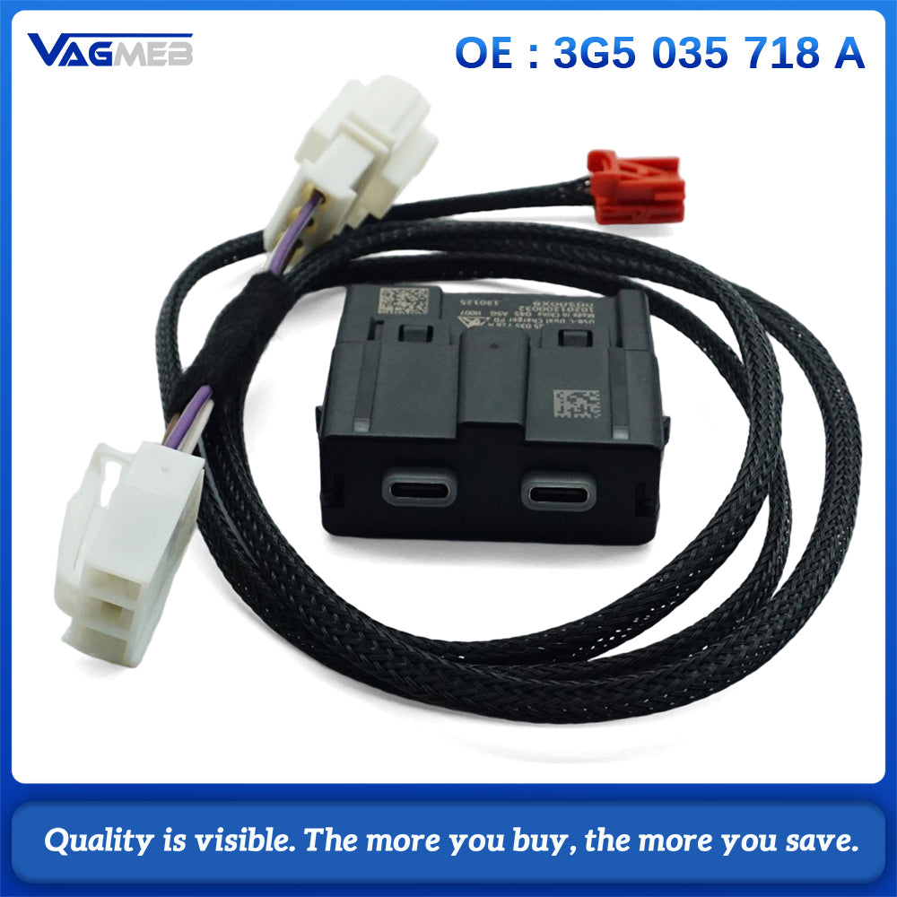 For VW Touareg Atlas Touran ID4 Caddy TER TAO Kodiaq ENEL USB External Interface 3G5 035 718 A 3G5035718A, Car Accessories