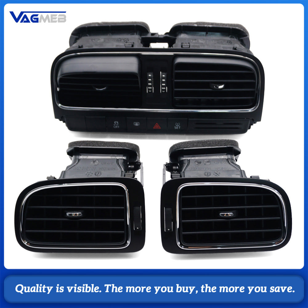 For Polo Car Front Central Dash Left Right Middle Air Conditioner AC Vent Grille Assembly For VW Polo