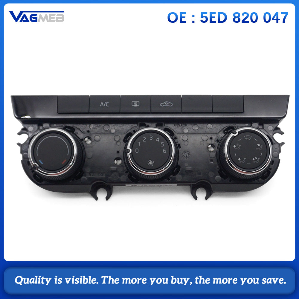 For Skoda Octavia 5ED Manual AC Heater Switch Without Seat Heating Buttons 5ED 820 047