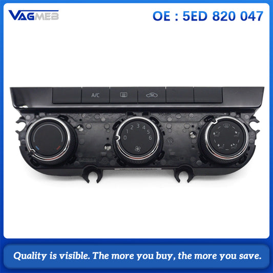 For Skoda Octavia 5ED Manual AC Heater Switch Without Seat Heating Buttons 5ED 820 047