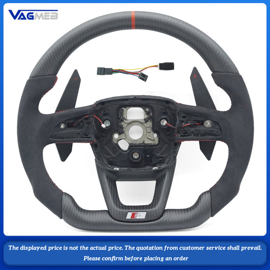 For Audi Q5 FY Q7 4M Q8 custom carbon fiber flat bottomed sports car steering wheel