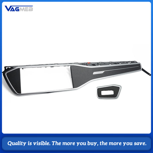 For Audi A6C8 Dry carbon center console decorative frame Car Accessories Car Head light Control Switch Decorative frame