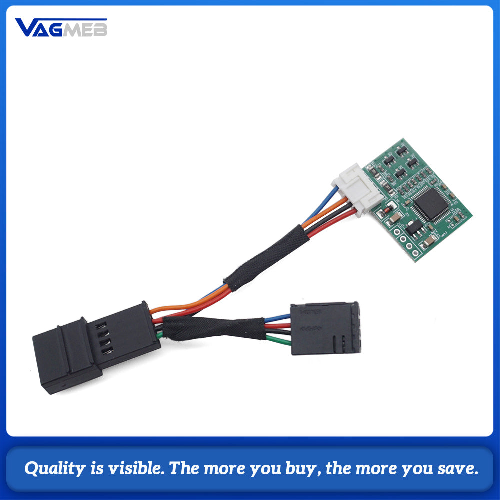 For Audi A3 A4 A5 A6 A7 Steering Wheel Decoder Simulator, Old Car Upgrade New Steering Wheel CAN Bus Decoder Module Car Modification Accessory