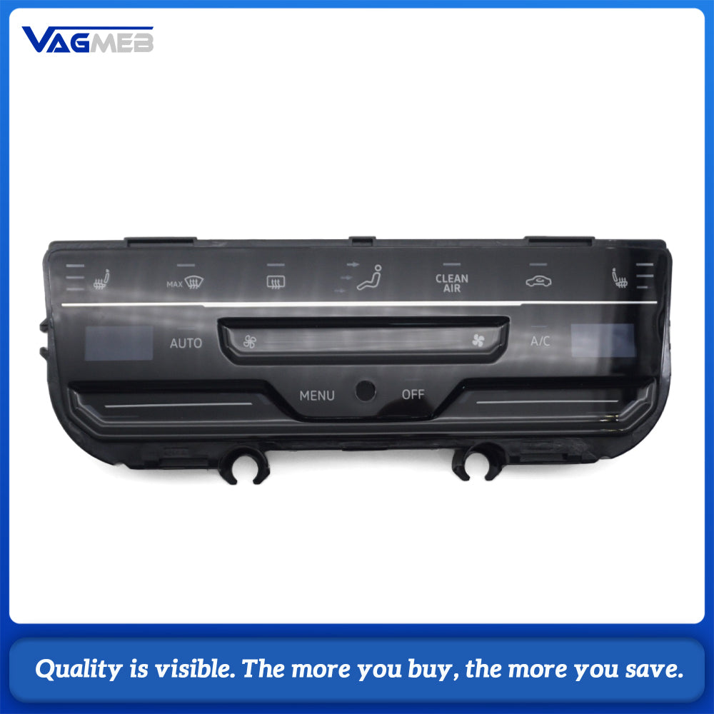 Climate Control Panel Front Cover 3CC Series, Touch Screen AC Panel Housing With Seat Heating Button Frame, Replacement Air Conditioner Control Panel Shell