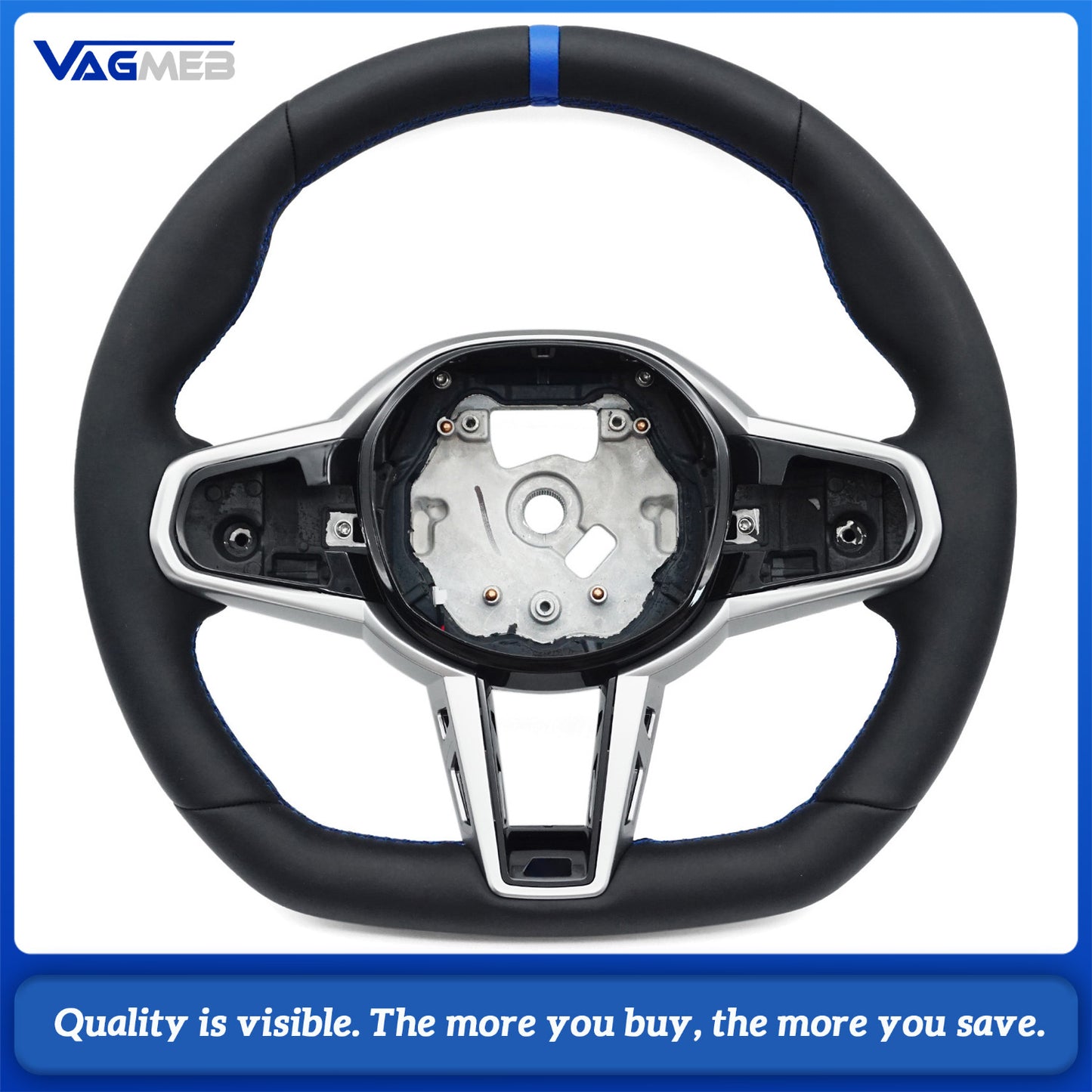 Upgraded Leather Car Steering Wheel For BMW 5 3 4 Series G02 G05 G01 G20 G82 G80 G22 G26 G30 G32 G87 F90 F95 Car Accessories