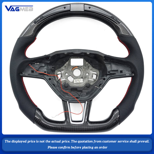 For Skoda Octavia VRS 2015-2020 Model Carbon Fiber Steering Wheel Customized Sport Wheel