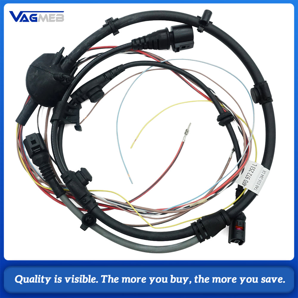 For Audi A6 C6 Rear Left ABS Wheel Speed Sensor Wiring Set 4F0972253 L