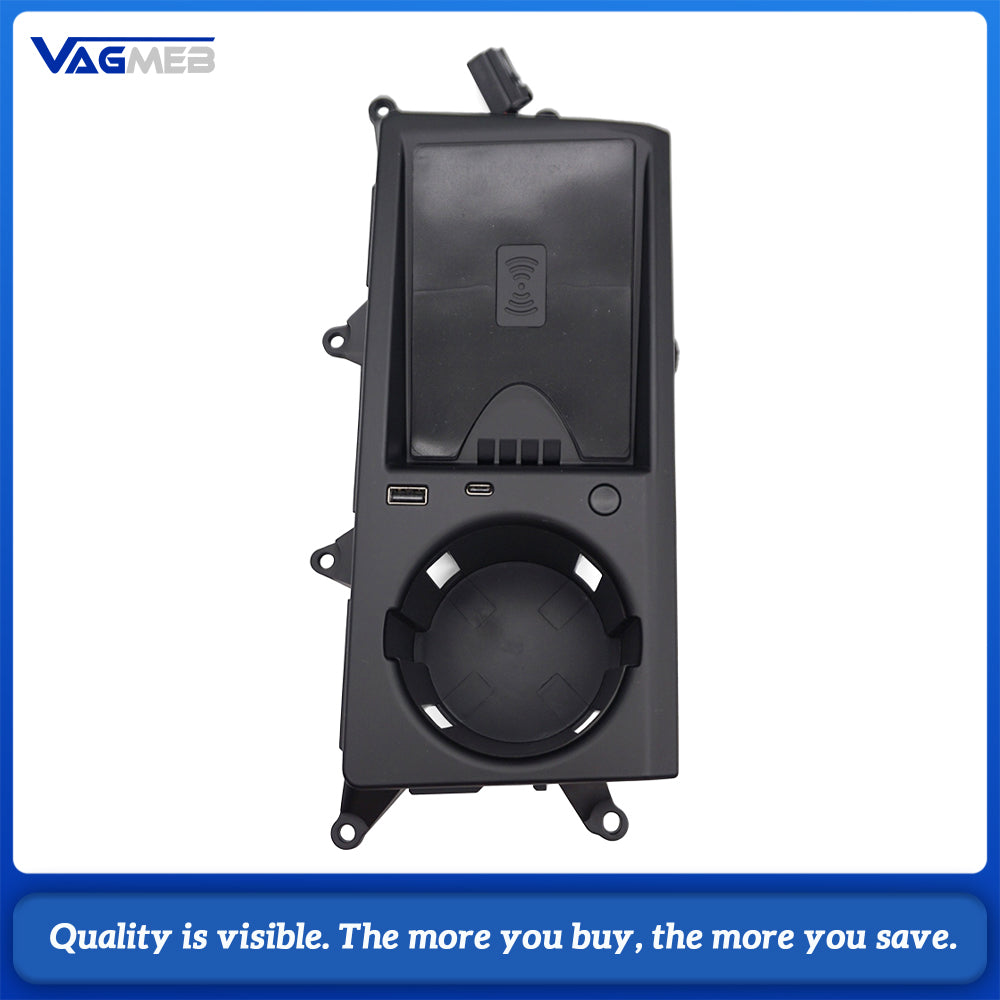 For Audi A6LA7A7L 2019-2025 Cup Holder Wireless Charger Audi C8 20W Fast Charging for Phones Cup Holder with Ambient Lighting