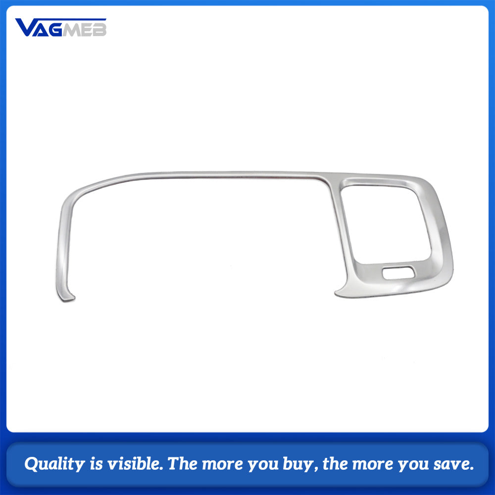 Car Styling Console Navigation Frame Decorative Cover Trim For Volvo S60 V60 2011-17 Interior Stainless Steel Strip Mouldings