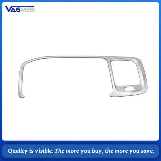 Car Styling Console Navigation Frame Decorative Cover Trim For Volvo S60 V60 2011-17 Interior Stainless Steel Strip Mouldings
