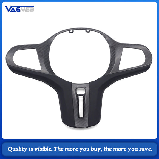 Steering Wheel Button Trim Leather‑Carbon Base Low‑Spec Version With Heating Hole For BMW G‑Chassis G20 G28 G30 G38 G01