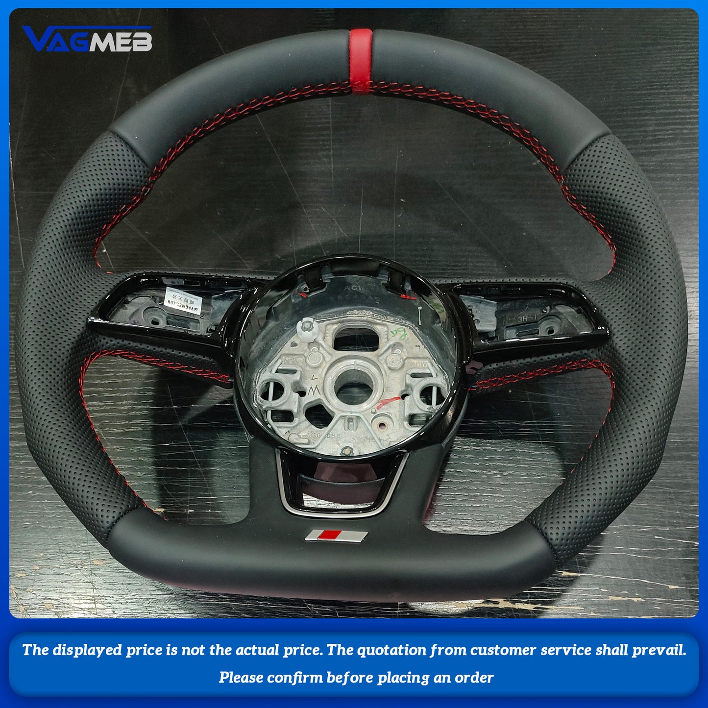 For Audi A3,A4,A5,Q2,S3,S4 and S5 modification and upgrade, the leather flat-bottom sports steering wheel is available