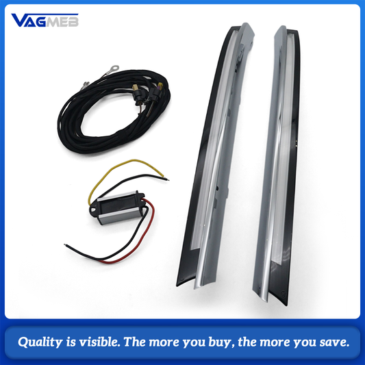 Car Front Grille LED Illuminated Light Set Pair With Cable Harness Replacement Part 3GG941653/1654 For VW Arteon 2022
