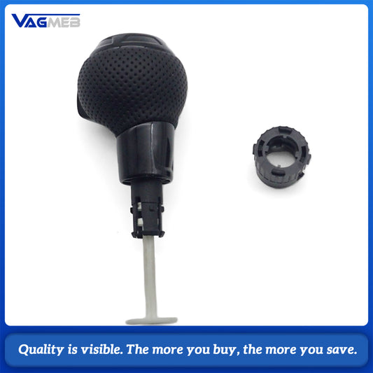 Gloss‑Black Perforated Leather Gear Shift Knob Sport Style Car Interior Modification Shift Ball
